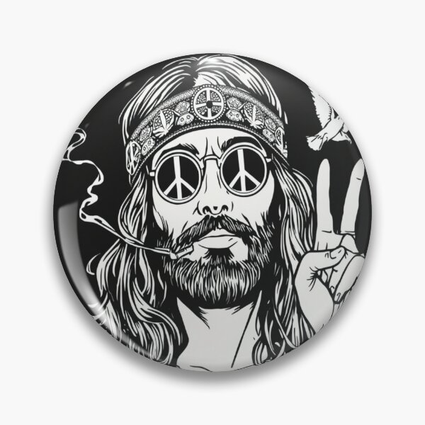 Item preview, Hippie Peace Warrior Retro T-Shirt Design designed and sold by Abhikalelly.