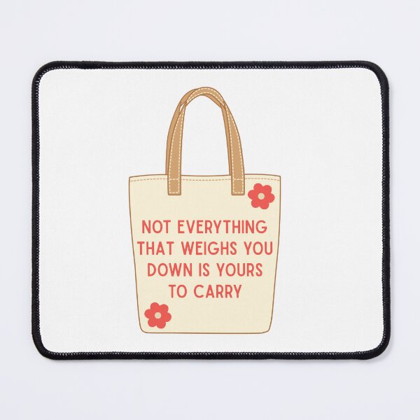 Item preview, Self Care Therapy Reminder Tote Bag Floral designed and sold by Sketchbook Studio by Aqsaa.