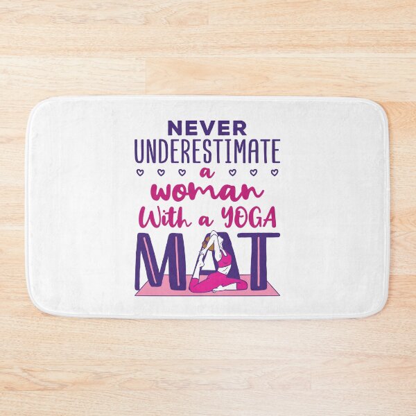 Item preview, Never Underestimate a Woman with a Yoga Mat designed and sold by jaygo.
