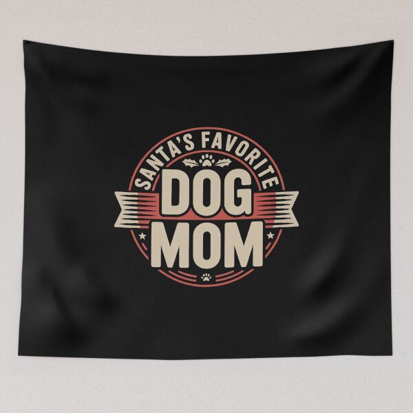 Item preview, Santa's Favorite Dog Mom - Retro Holiday Badge designed and sold by MagicWander.