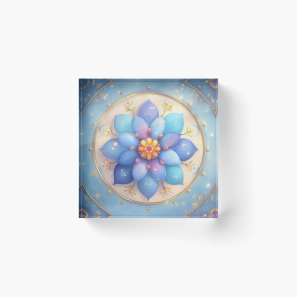 Item preview, 027 Intricate Blue Floral Mandala designed and sold by nikoart001.