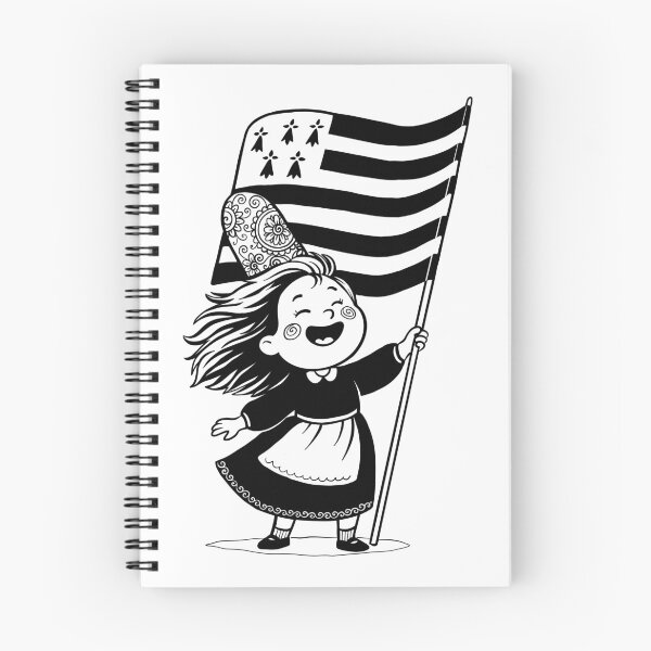 Item preview, Cute happy Bigouden girl with Breton flag designed and sold by 1enchik.