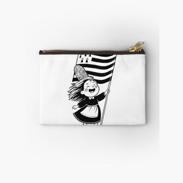 Item preview, Cute happy Bigouden girl with Breton flag designed and sold by 1enchik.