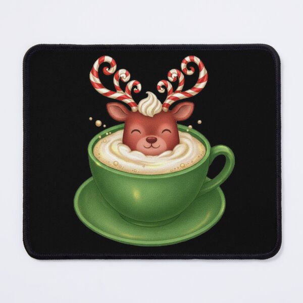 Item preview, Christmas Reindeer Coffee Latte Art Espresso Cup designed and sold by TheTrendsDesk.