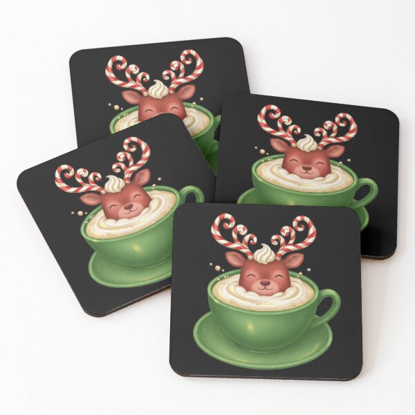 Item preview, Christmas Reindeer Coffee Latte Art Espresso Cup designed and sold by TheTrendsDesk.