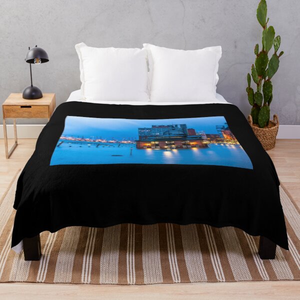 Item preview, Flooding at the fish market during the blue hour designed and sold by elbvue.