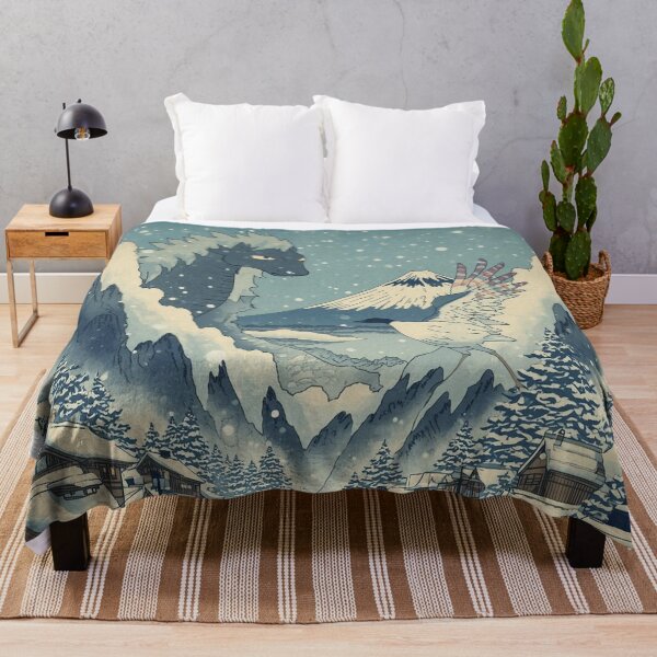 Item preview, Winter Lantern Village – Japanese Ukiyo-e Kaiju Holiday Scene designed and sold by Vandy Fullam.