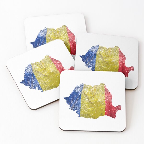 Item preview, Map of Romania with National Flag Colors designed and sold by voceanationala.