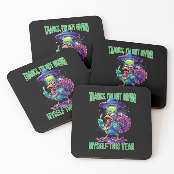 Item preview, Thanks, I’m Not Giving Myself This Year – Turkey UFO Thanksgiving Design designed and sold by EdgeDrip.