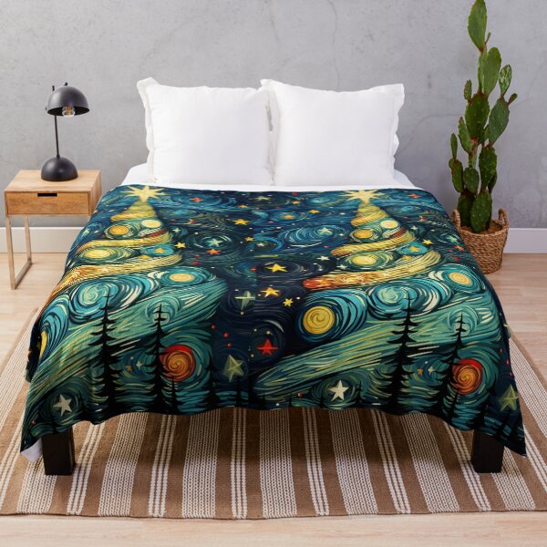 Item preview, Starry Night Christmas Tree – Van Gogh Style Winter Magic designed and sold by Ewa Miller.