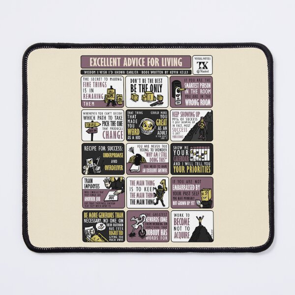 Item preview, Visual Summary Excellent Advice for Living (Kevin Kelly) designed and sold by TKsuited.