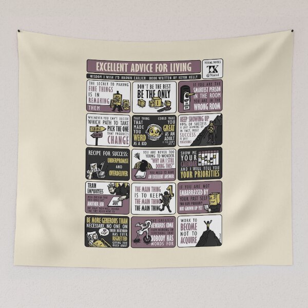 Item preview, Visual Summary Excellent Advice for Living (Kevin Kelly) designed and sold by TKsuited.