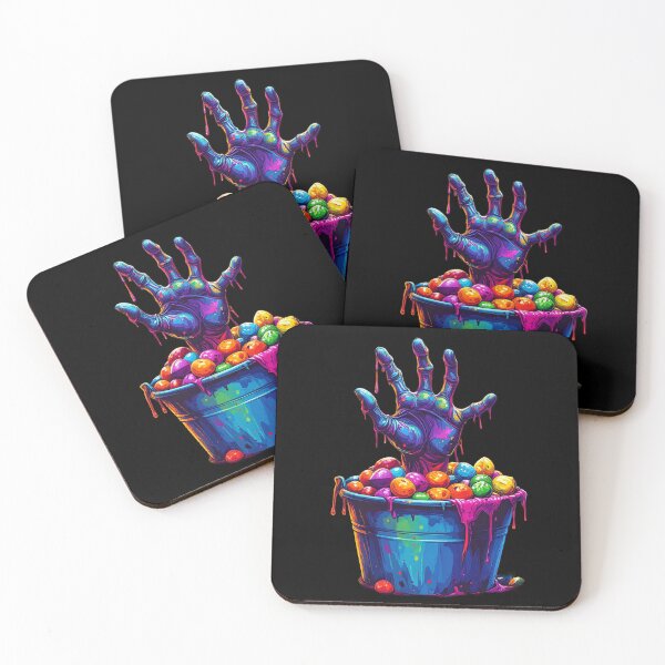 Item preview, Neon Zombie Hand – Candy Bucket Horror Art designed and sold by AOG-DESIGNS.