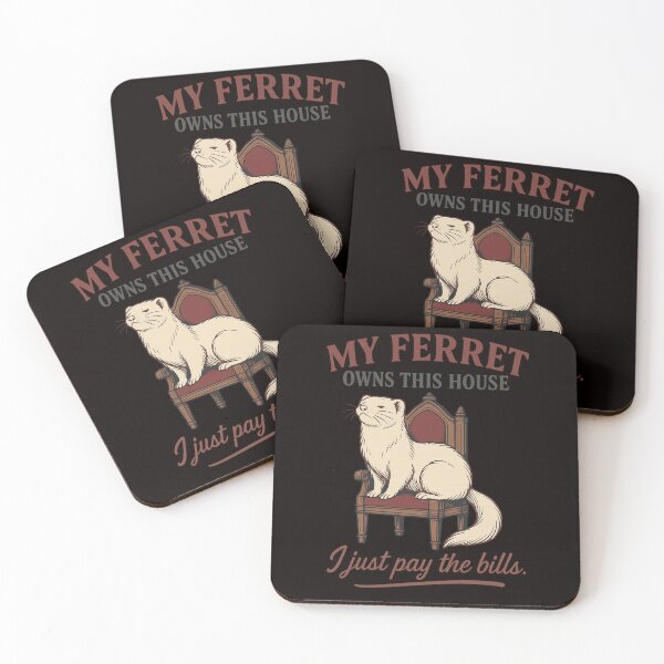 Item preview, My Ferret Owns This House – I Just Pay The Bills (Adult Ferret Lover Tee) designed and sold by Tadeusz1.