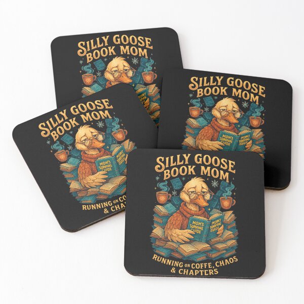 Item preview, Silly Goose Book Mom Tee – Chaos & Chapters Edition Sticker designed and sold by GeniePixel.