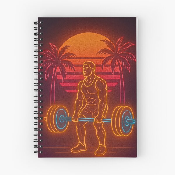 Item preview, Neon Bodybuilder Sunset / Fitness in Neon Sunset – Miami Gym Retro Design designed and sold by Gletschie.