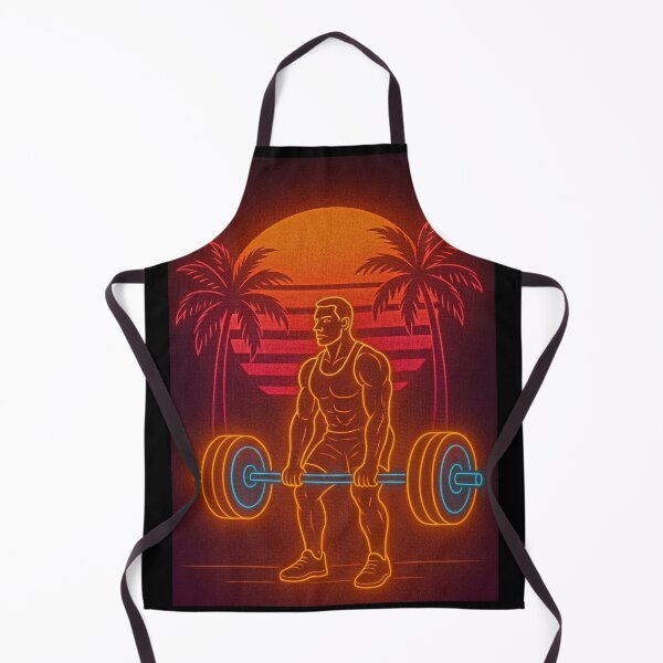 Item preview, Neon Bodybuilder Sunset / Fitness in Neon Sunset – Miami Gym Retro Design designed and sold by Gletschie.