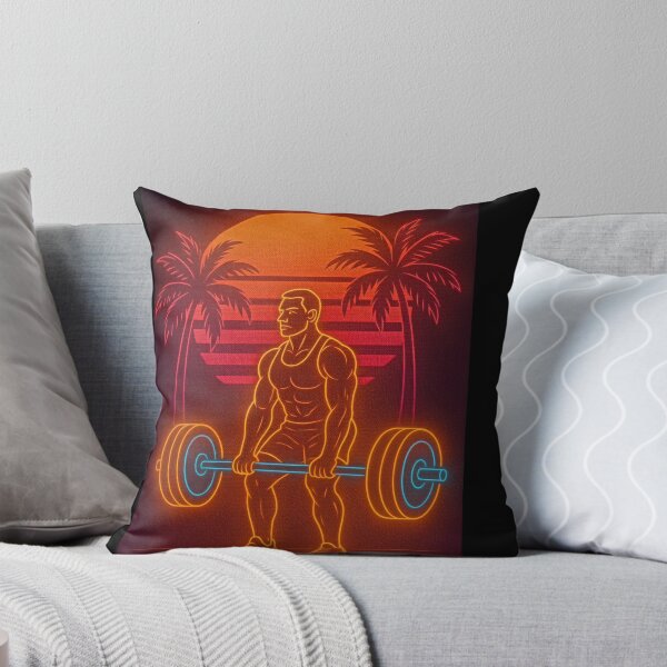 Item preview, Neon Bodybuilder Sunset / Fitness in Neon Sunset – Miami Gym Retro Design designed and sold by Gletschie.
