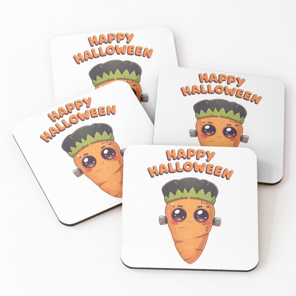 Item preview, Happy Halloween Kawaii Carrot – Cute Spooky Frankenstein Veggie Art designed and sold by snoezelstudio.