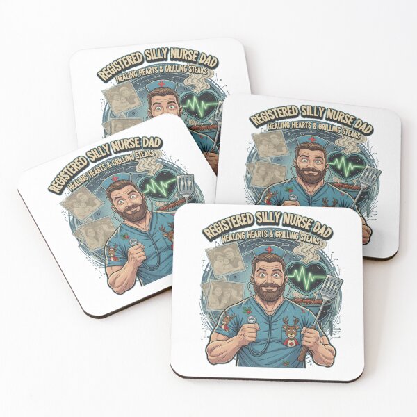 Item preview, Registered Silly Nurse Dad Tee – Healing with BBQ Vibes Sticker designed and sold by GeniePixel.