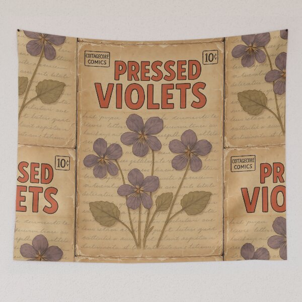 Item preview, Cottagecore Ephemera: Pressed Violets designed and sold by bapupa.