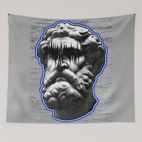 Item preview, Glitch Aesthetic Roman Statue designed and sold by IREMORHAN.