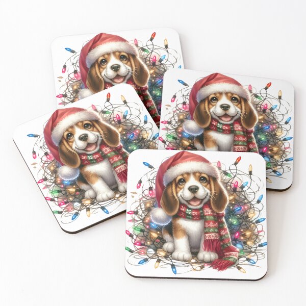 Item preview, Cute Dog with Christmas Lights designed and sold by CharlieDesings.