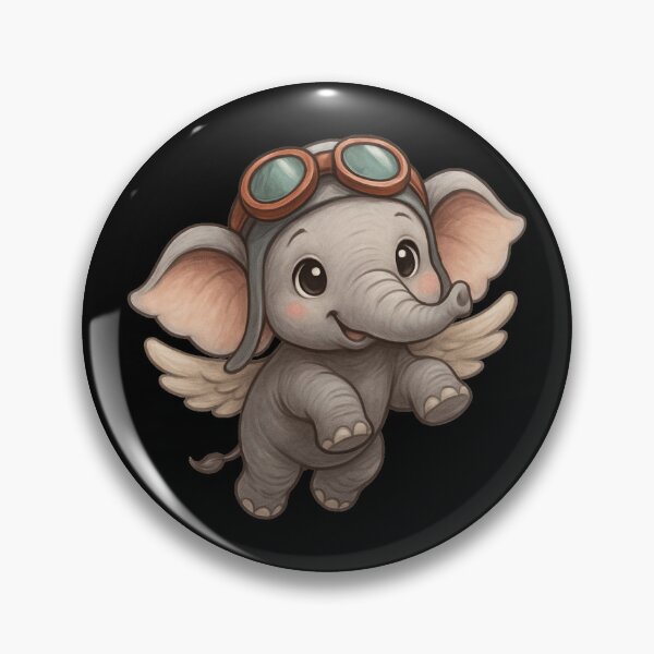 Item preview, Flying Baby Elephant with Goggles designed and sold by getpressedshirt.