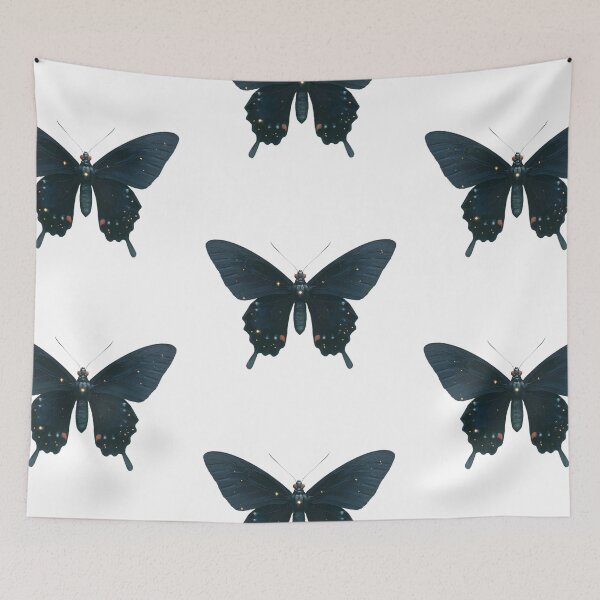 Item preview, Midnight blue butterfly with gold accents designed and sold by MendaciousMina.