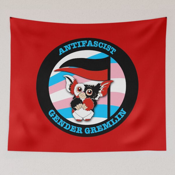 Item preview, Antifa Gender Gremlin (Gizmo design) designed and sold by Delinquent Doll.