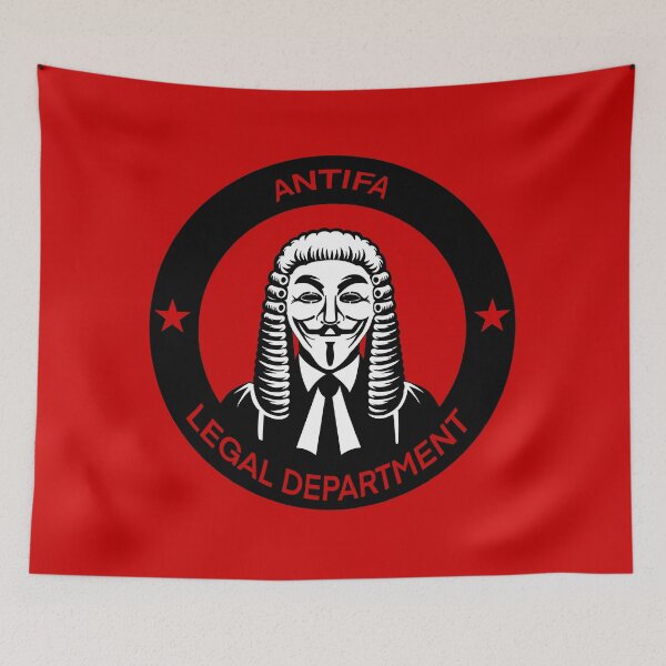 Item preview, Antifa Legal Department logo (Guy Fawkes / V for Vendetta / Anonymous) designed and sold by Delinquent Doll.