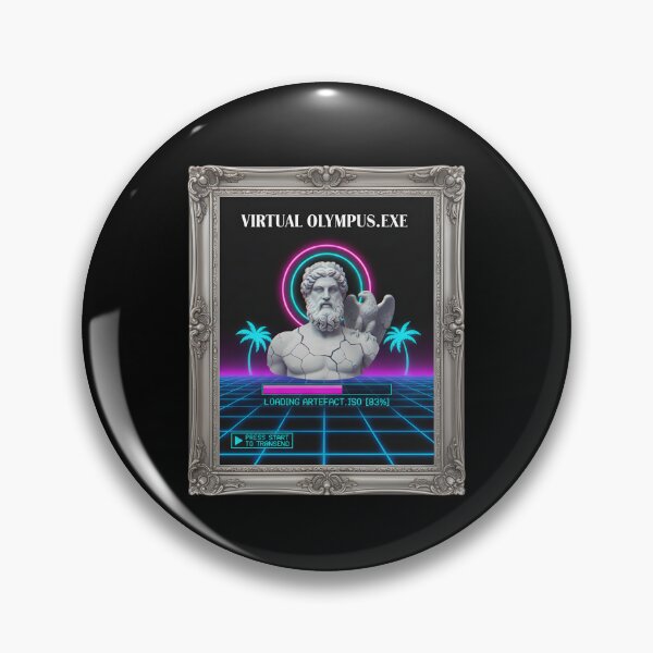 Artikelvorschau, VIRTUAL OLYMPUS.EXE: Zeus-Büste lädt Artefakt Vaporwave entworfen und verkauft von DailyVibesMerch.