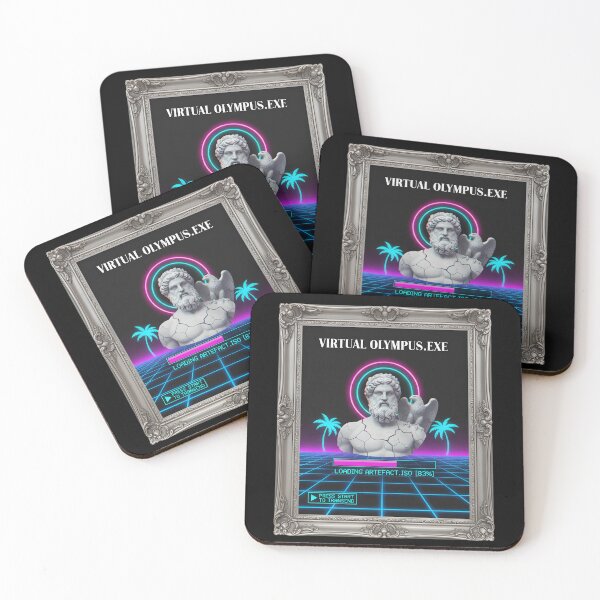 Item preview, VIRTUAL OLYMPUS.EXE: Zeus Bust Loading Artefact Vaporwave designed and sold by DailyVibesMerch.