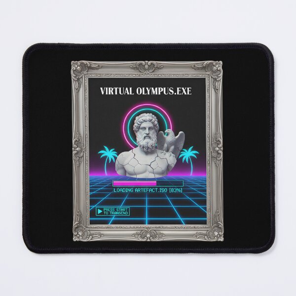 Item preview, VIRTUAL OLYMPUS.EXE: Zeus Bust Loading Artefact Vaporwave designed and sold by DailyVibesMerch.
