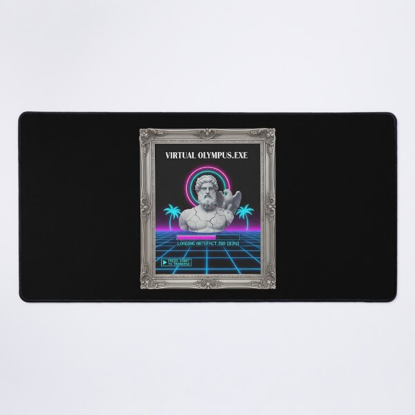 Item preview, VIRTUAL OLYMPUS.EXE: Zeus Bust Loading Artefact Vaporwave designed and sold by DailyVibesMerch.