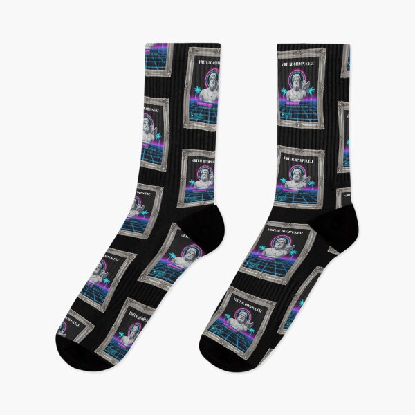 Item preview, VIRTUAL OLYMPUS.EXE: Zeus Bust Loading Artefact Vaporwave designed and sold by DailyVibesMerch.