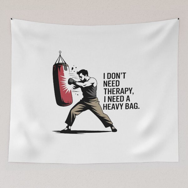 Item preview, I Don’t Need Therapy, I Need a Heavy Bag – Urban MMA Street Art designed and sold by WSPrintCrafter.