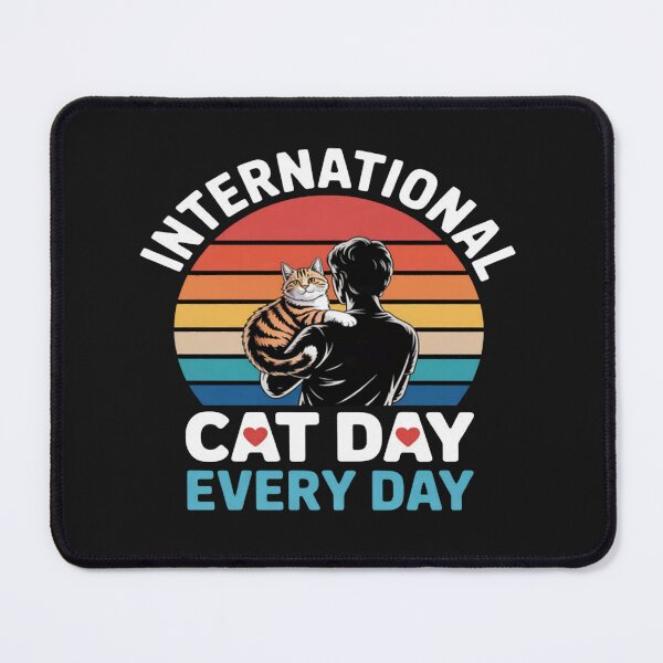 Item preview, Father Dancing With Cat International Cat Day Every Day Dad designed and sold by ArnethiaHoward.