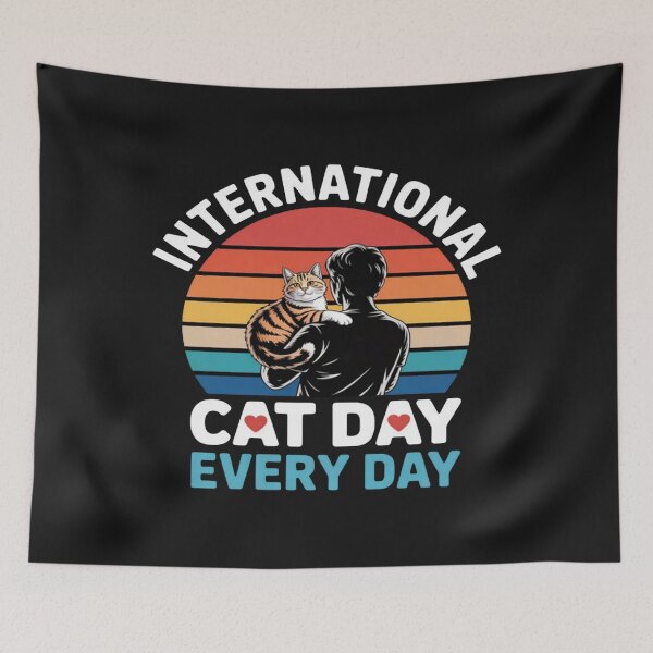 Item preview, Father Dancing With Cat International Cat Day Every Day Dad designed and sold by ArnethiaHoward.