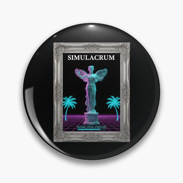 Item preview, Simulacrum: Building Virtual Utopia Vaporwave Angel Statue designed and sold by DailyVibesMerch.