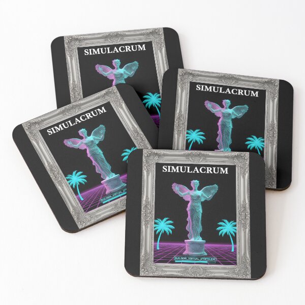 Item preview, Simulacrum: Building Virtual Utopia Vaporwave Angel Statue designed and sold by DailyVibesMerch.