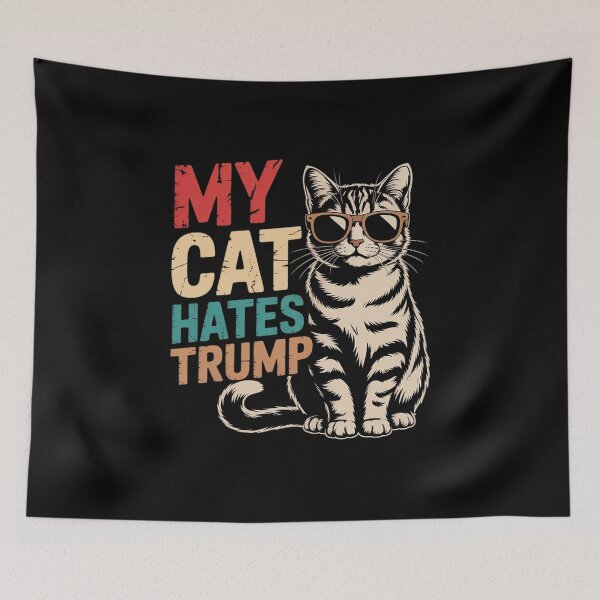 Item preview, My Cat Hates Trump Cats Against Trump Style  designed and sold by NeomiStoreSS.