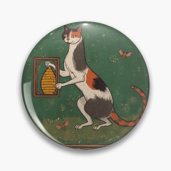 Artikelvorschau, Calico Cat Bienenstock Mittelalterliche Kunst entworfen und verkauft von PictorialWhimsy.
