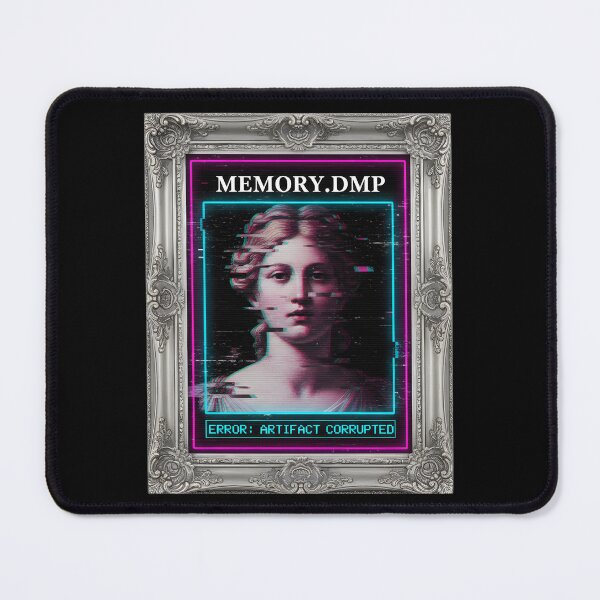 Item preview, MEMORY.DMP: Artifact Corrupted Neon Glitch Greek Portrait designed and sold by DailyVibesMerch.