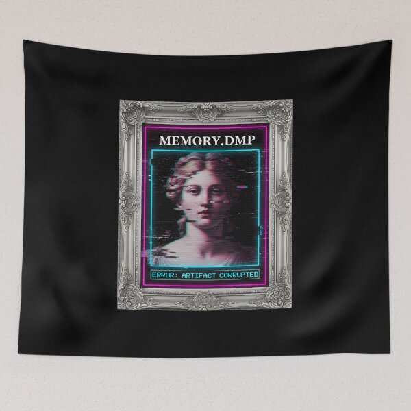 Item preview, MEMORY.DMP: Artifact Corrupted Neon Glitch Greek Portrait designed and sold by DailyVibesMerch.
