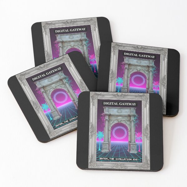 Item preview, Digital Gateway: Enter The Simulation Vaporwave Greek Arch designed and sold by DailyVibesMerch.