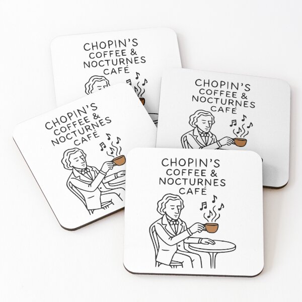 Item preview, Chopin’s Coffee & Nocturnes Café – Funny Bold Doodles Art designed and sold by Bold Doodles.