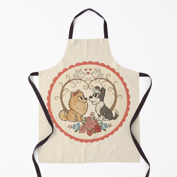 Item preview, Vintage Romantic Dog Couple in Floral Frame designed and sold by dreephic22.