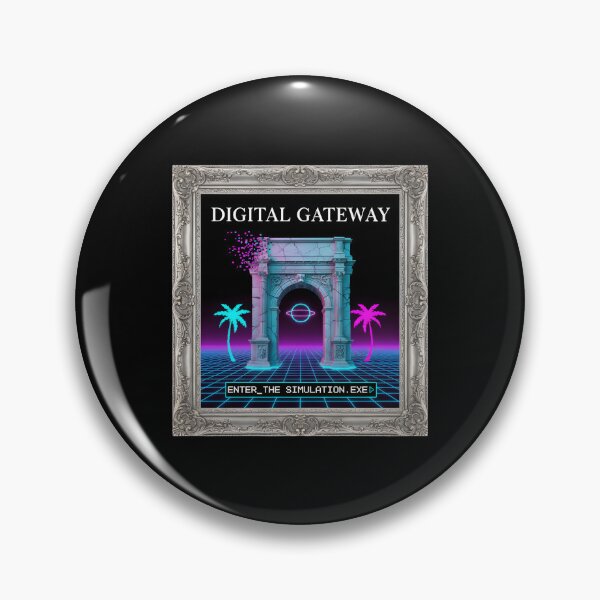 Item preview, Digital Gateway: Enter The Simulation Vaporwave Arch Portal designed and sold by DailyVibesMerch.
