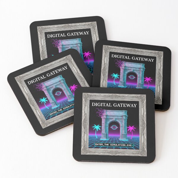 Item preview, Digital Gateway: Enter The Simulation Vaporwave Arch Portal designed and sold by DailyVibesMerch.
